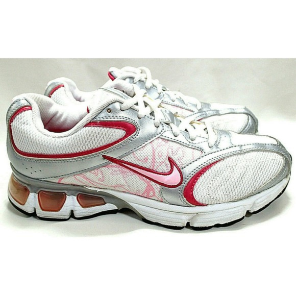 Nike Shoes - NIKE Air MAX 5K+ Running Shoes White Pink Silver